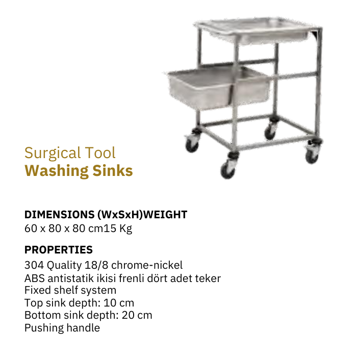 Surgical Tool Washing Sinks