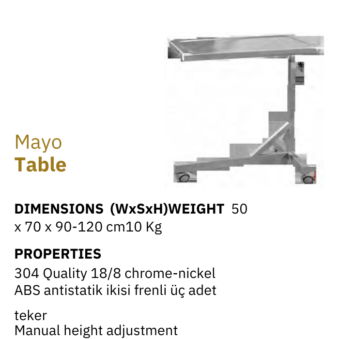 Mayo Table