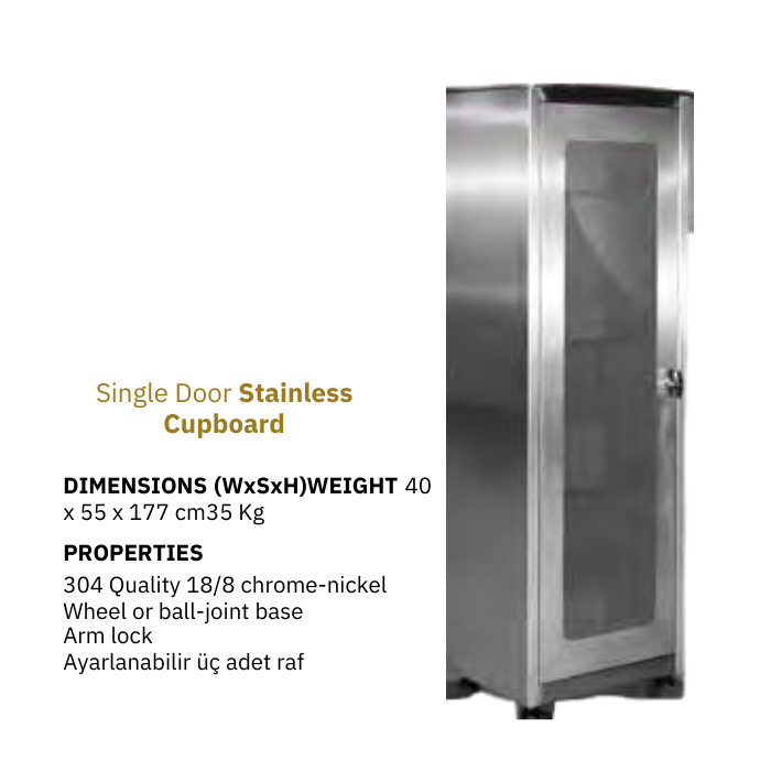 Single Door Stainless Cupboard