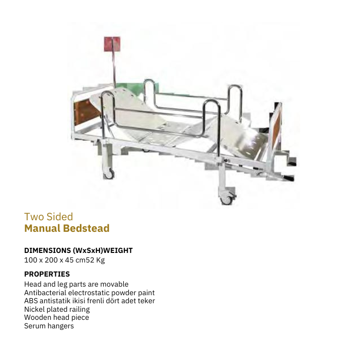 Two Sided  Manual Bedstead