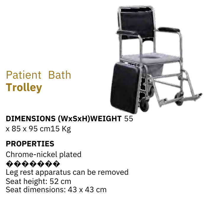 Patient Bath Trolley