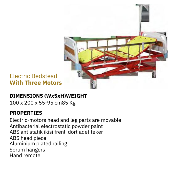 Electric Bedstead With Three Motors