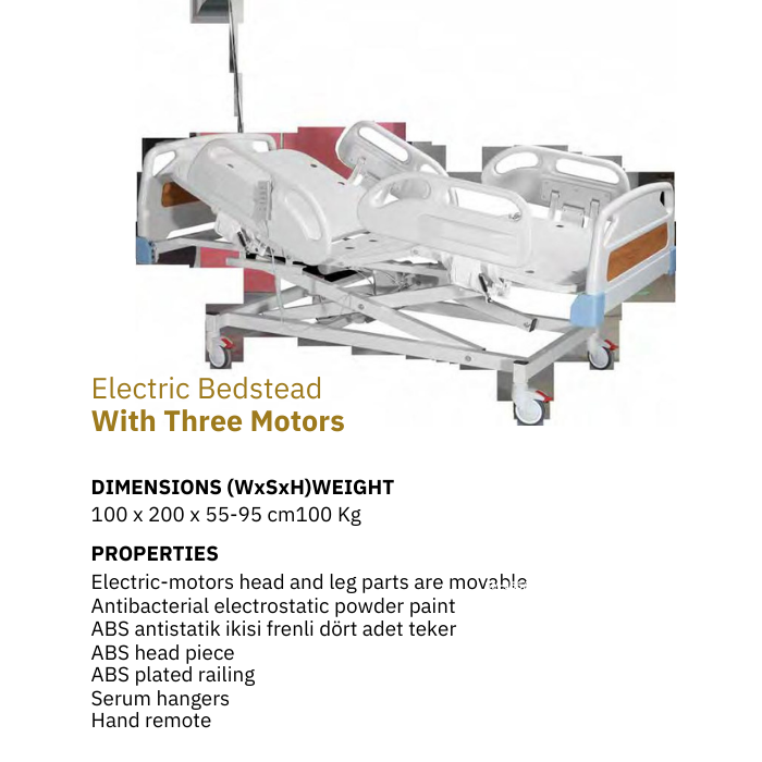 Electric Bedstead With Three Motors