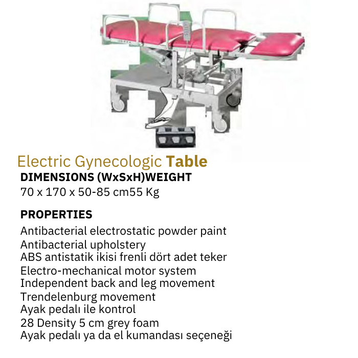 Electric Gynecologic Table